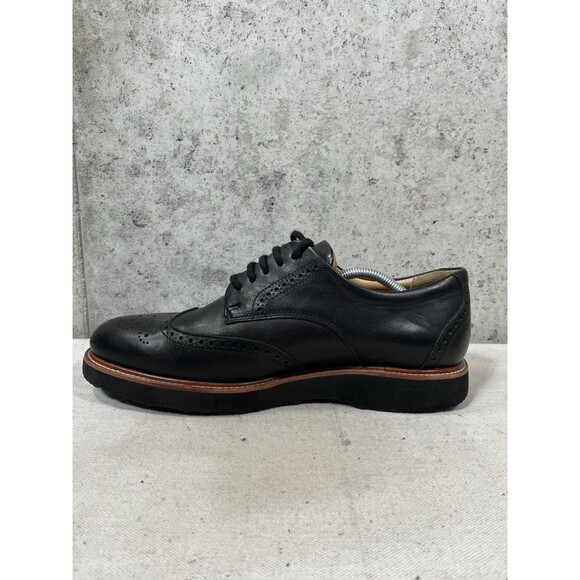 Samuel Hubbard Mens Sz 8 M2130-048 Tipping Point Oxford Shoes Black Leather EUC main image 4